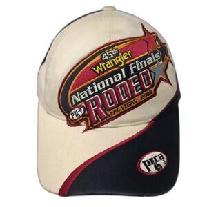 Main Gate Wrangler National Finals Rodeo NFR 2003 Las Vegas Beige Vintage Cap OS
